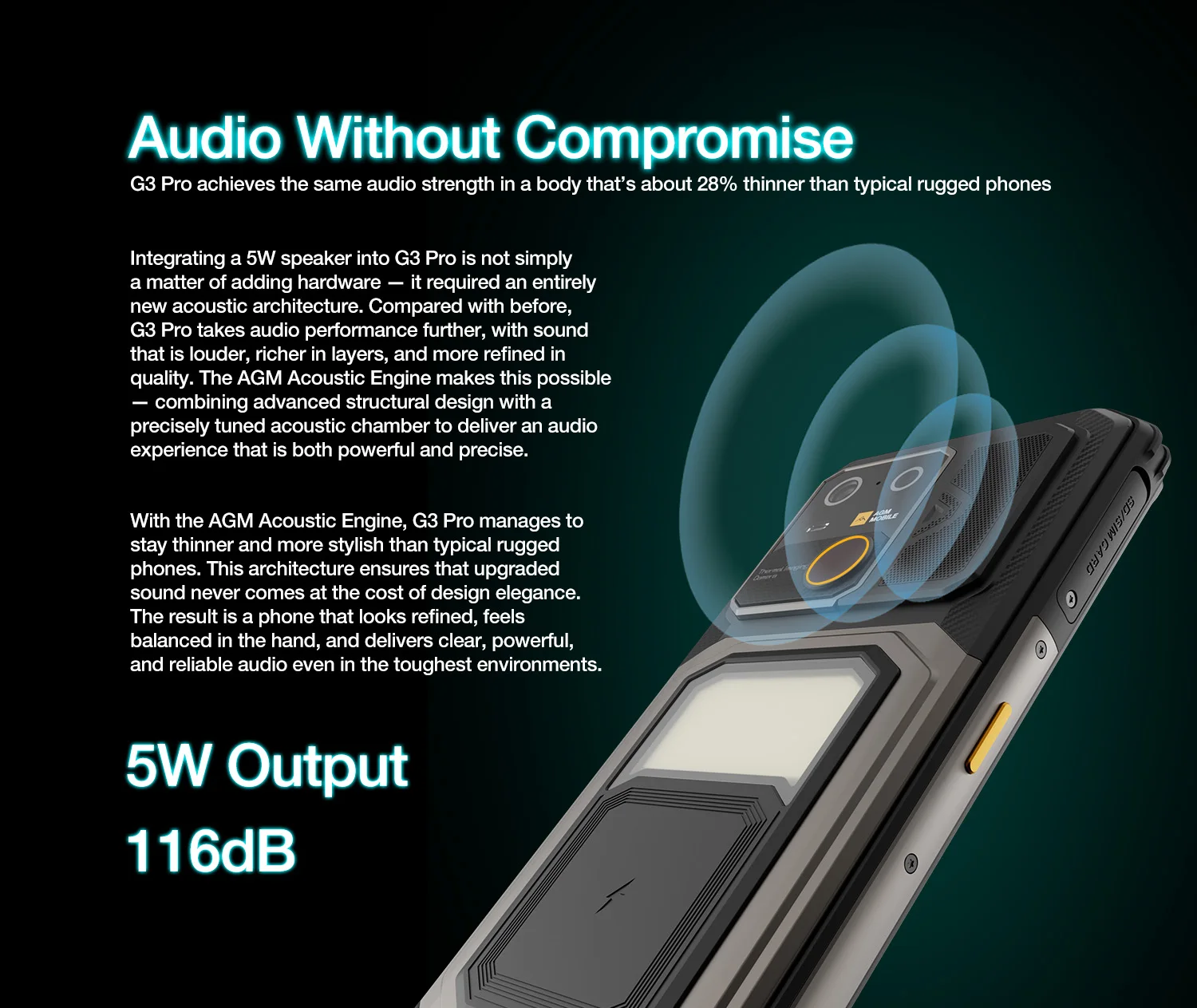 AGM G3 Rugged Phone 5G, Dimensity 7300, 10000mAh, IP68 Waterproof, Wireless Charging, Camping Light, 24(12+12)GB+512GB)