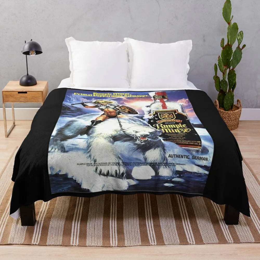 Rumple Minze Primal Peppermint T shirt Classic Throw Blanket Sleeping Bag Fluffys Large for sofa Camping Blankets