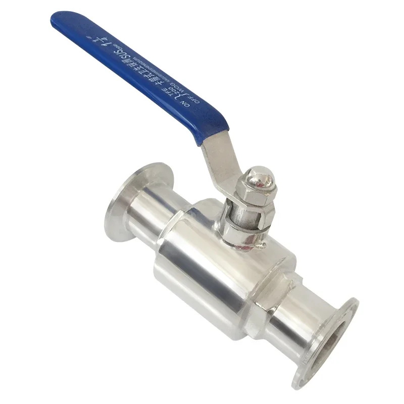 304 stainless steel quick loading ball valve 316 sanitary grade Q81F quick connection clamp chuck through switch valve