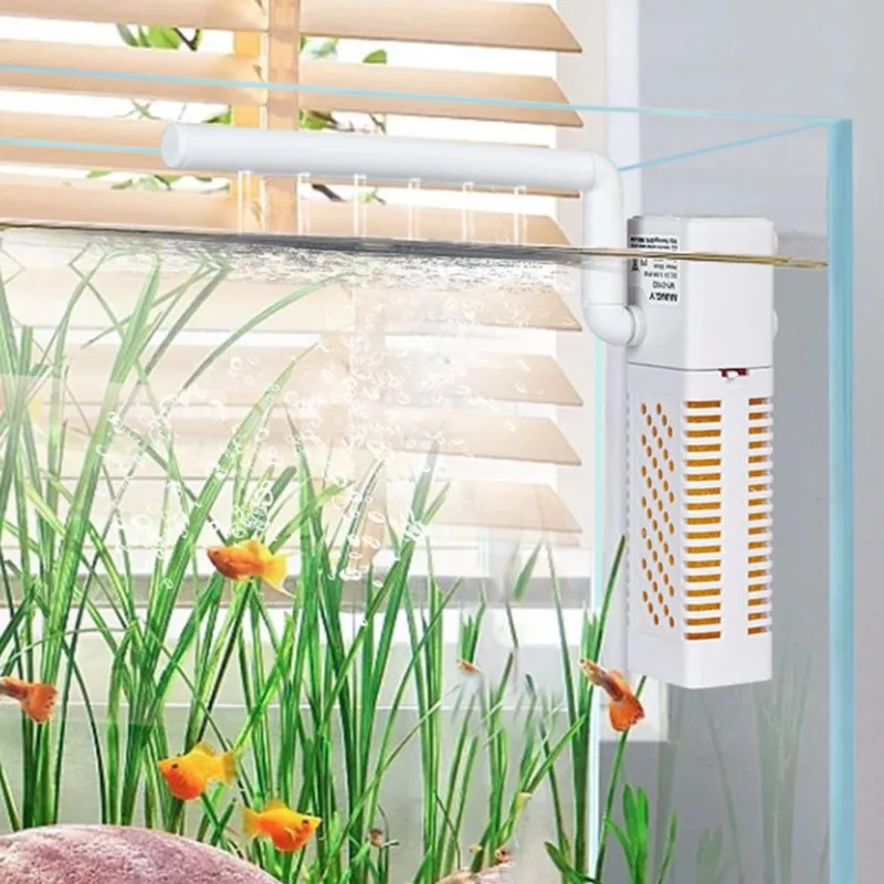 

Aquarium Fish Tank Filter 3-in-1 Fish Turtle Tank USB Filters Pumps with Adjustable Outlet Angle for Wave Maker Oxygen Filtering