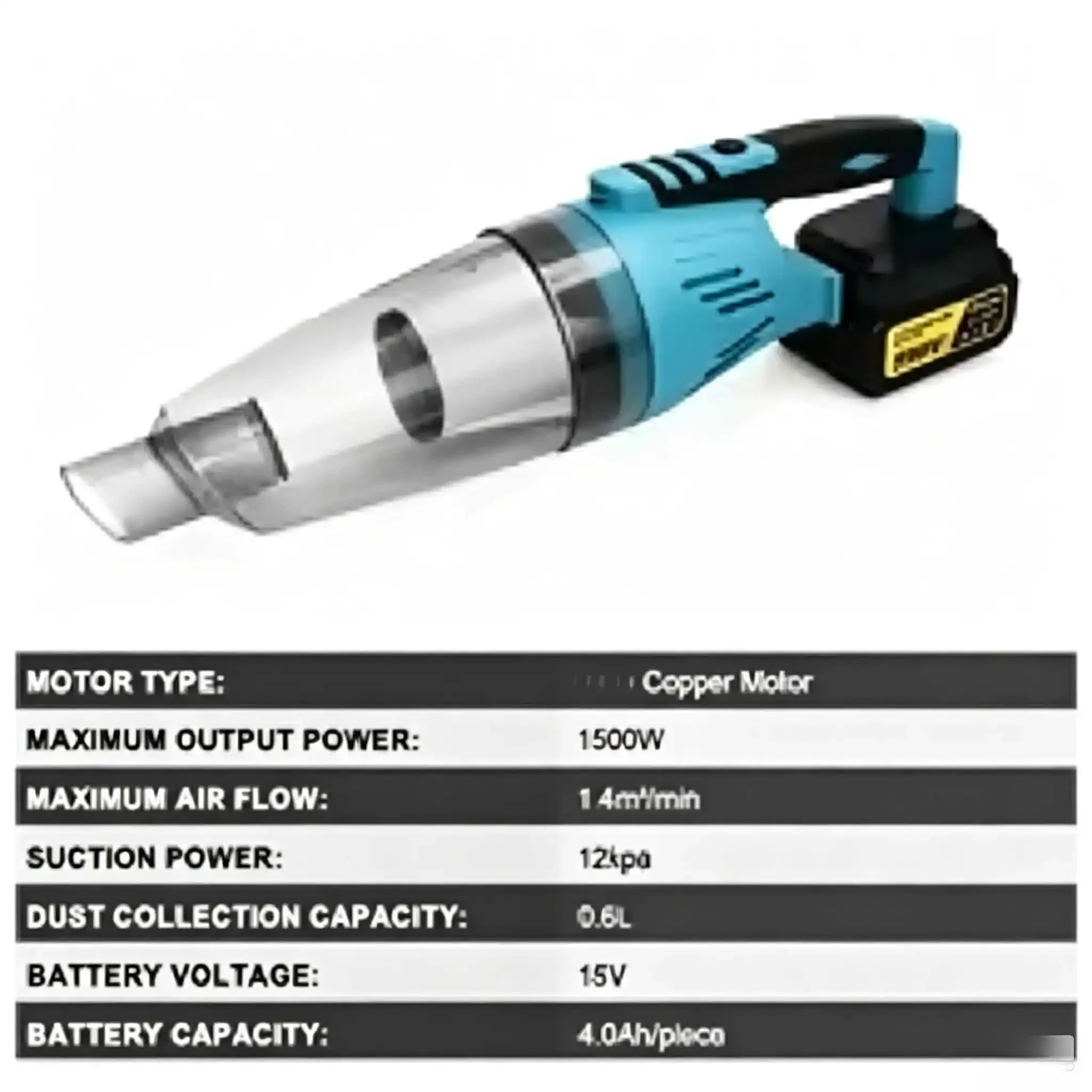Electric Handheld Wireless Vacuum Cleaner Cordless Vacuum Home Car Dual Use Portable Power Tool For 18v Battery Pin