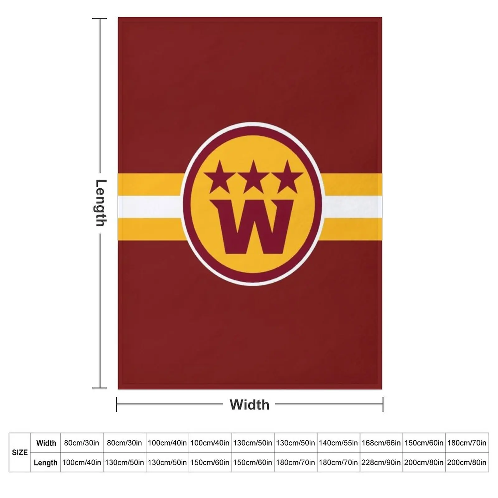 Washington Generals Football Team Logo Throw Blanket Extra Large Throw for sofa Sofa Quilt heavy to sleep Blankets