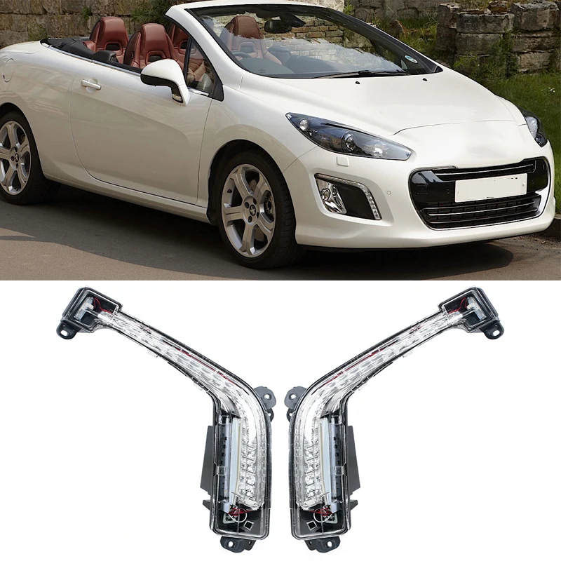 

For Peugeot 308 cc Convertible 2011 2012 2013 2014 6206X4 6208X4 LED Front DRL Daytime Running Light Car Accessories