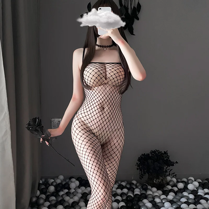 숙녀 섹시한 낚시 그물 란제리 에로틱 투명한 레이스 에로틱 낚시 그물 스타킹 세트