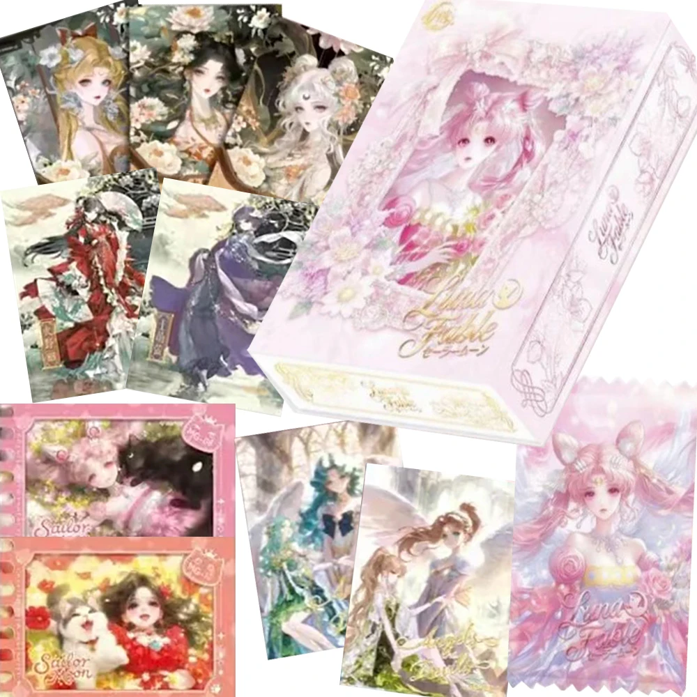 Wholesale Sailor Moon Collection Cards Anime Magical Girl Tsukino Usagi Kino Makoto Goddess Inlaid Enamel Cards Gifts for Kids