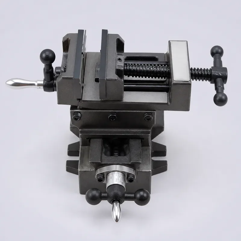 4 Inch Precision Cross Vise Heavy Duty Bench Clamp Multi Function Table Vise for Drilling Milling Machine Household Workshop
