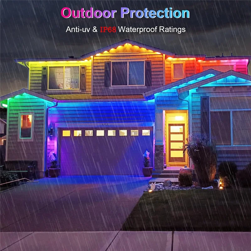 وحدة تحكم ABHZ-Smart Fantasy Rhythmic Eaves Light WIFI تعمل مع Alexa Google Home Assistant EU Plug