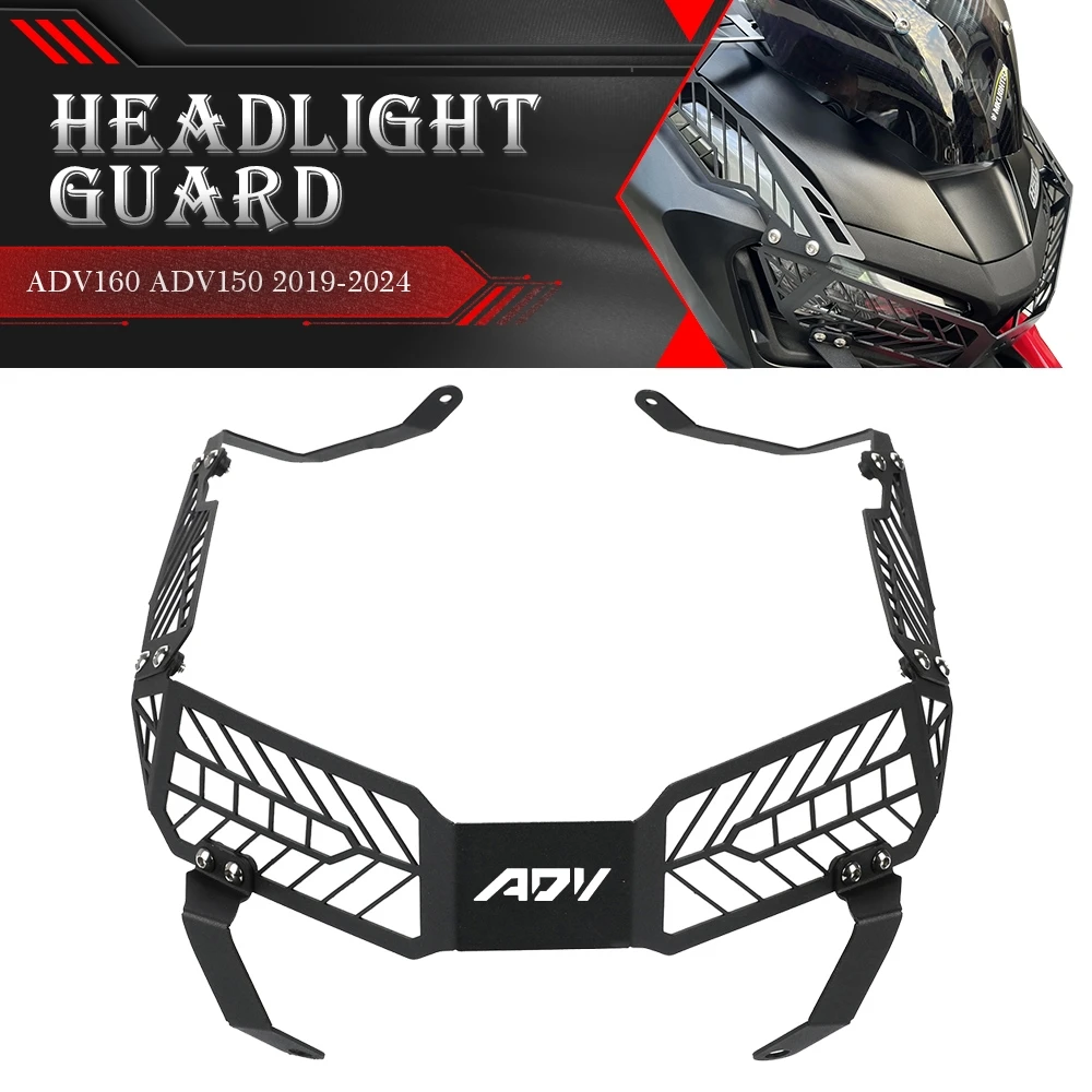 FOR Honda ADV160 2022 2023 Motorcycle Accessories Front Headlight Head Light Guard Protector Cover Grill ADV150 2019-2020-2023