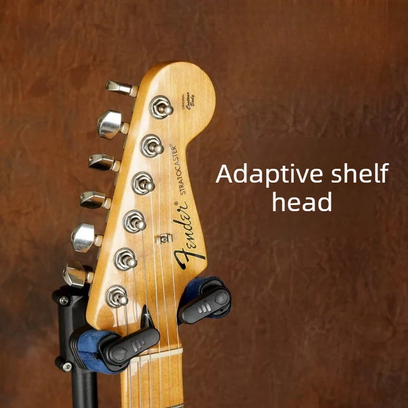 Adjustable Guitar Hanger Floor Standing Guitar Stand Foldable Gravity Self-locking Guitars Rack Music Performance Accessories