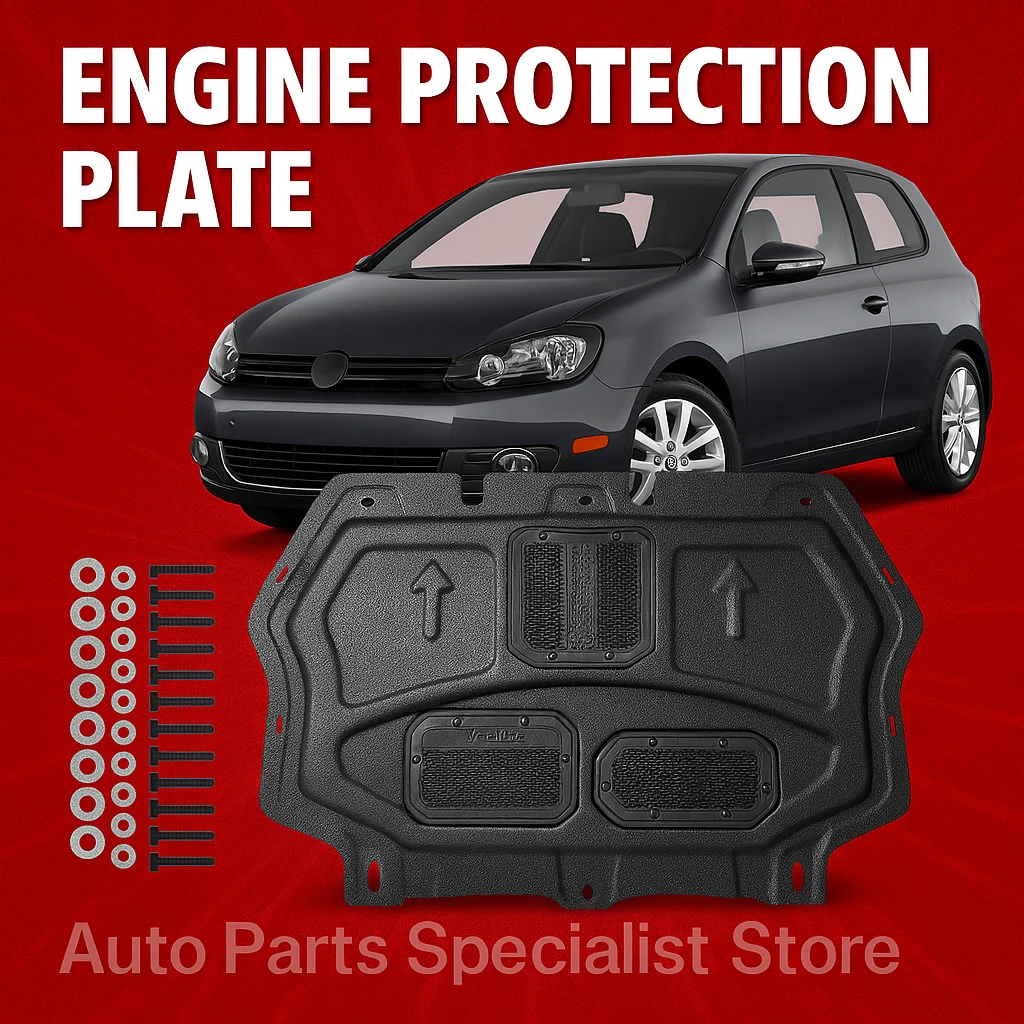 

For VW Golf R 2012-3014 Under Engine Guard Board Splash Shield Mud Fender Plate Cover Black Car Mudflap Mudapron Mudguard