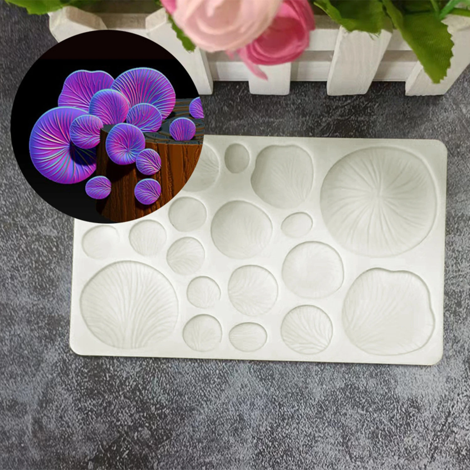 DIY Mushroom Silicone Fondant Molds Wedding Cake Decorating Tools, Cake Molds For Baking Chocolate Resin Molds