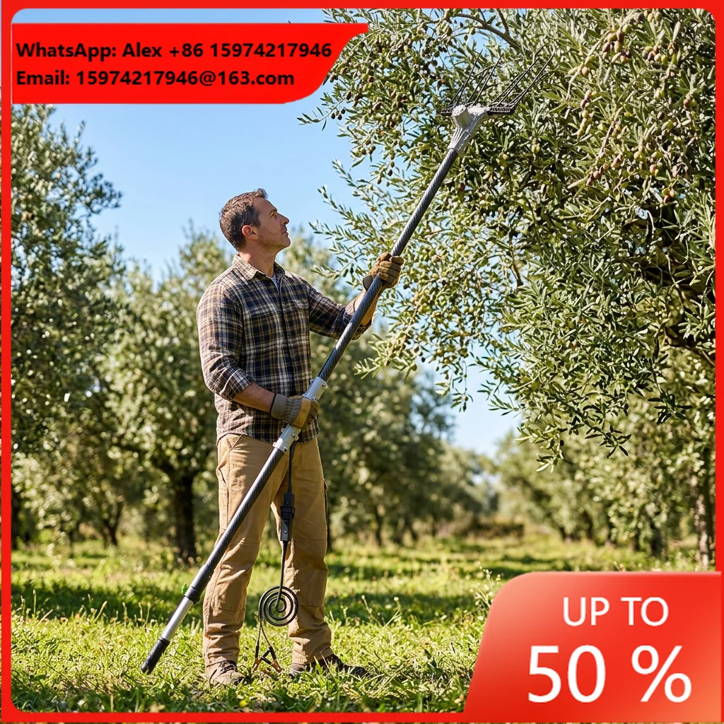 SUCA SC-7501 12V 750W Electric Olive Harvester Brushless Olive Shaker Machine Battery Powered Olive Rake Tree Harvester Tools