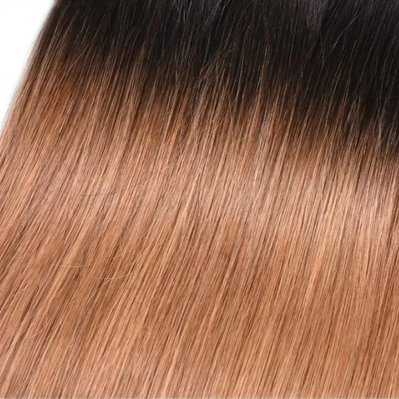 1b30 Rechte Bundels Menselijk Haar Ombre Bruine Bundels 100 G/stk Voor Vrouwen Braziliaanse Remy Menselijk Haar Ombre Kleur 1b30 Bundels