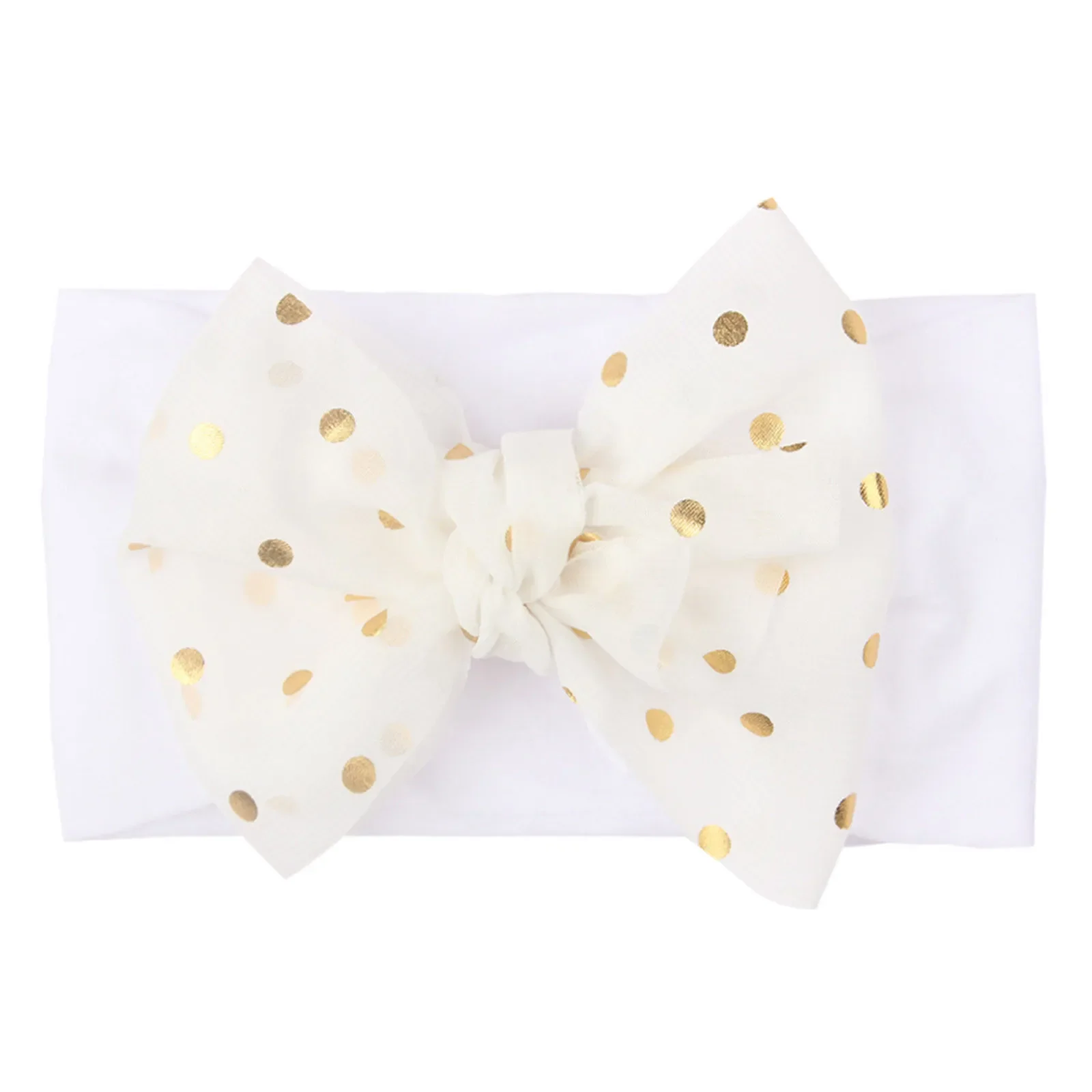 Hairband Dotted Stretch 1pc Girls Baby Headband Headwear Infant Bow Kids Hair Accessories Washable Hair Color Spray Headwear