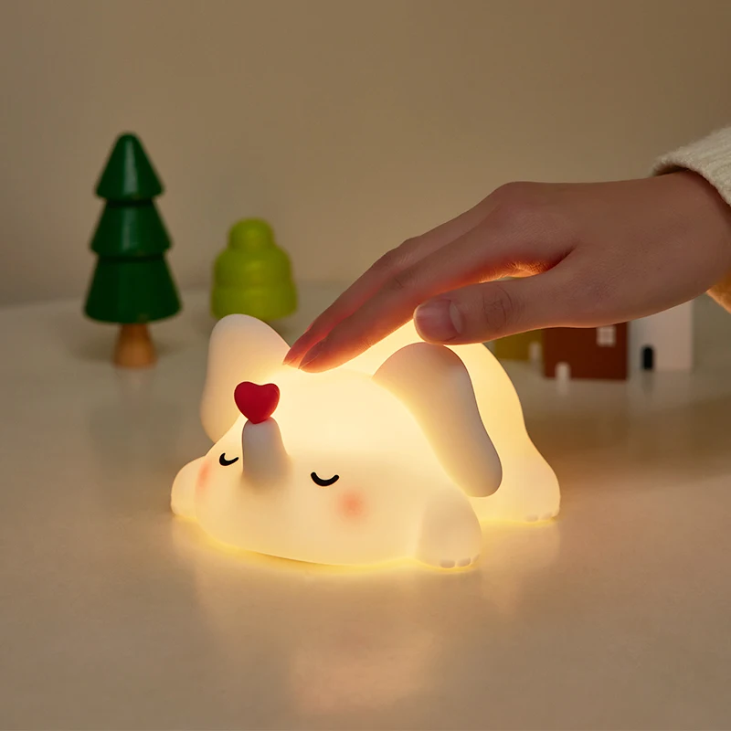 Cute Animals Silicone Night Light, Patting Light, Elephant Baby Octopus Robin Bird Panda - for Room Decor, Gift for Child image 5