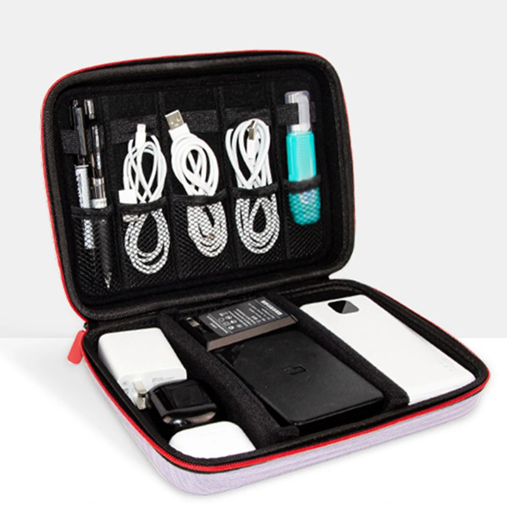 

Data Cable Storage Bag Oxford Eva Waterproof Portable Travel Organizer For Digital Devices Chargers Hard Drive Earphones