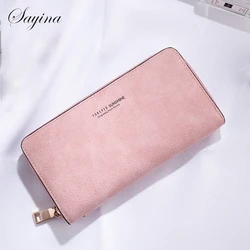 2023 New Women's Multi-function Wallet Money Bag Lady Long Leather Zipper Clutch Bag Wristband Wallet Card Holder Female Purse