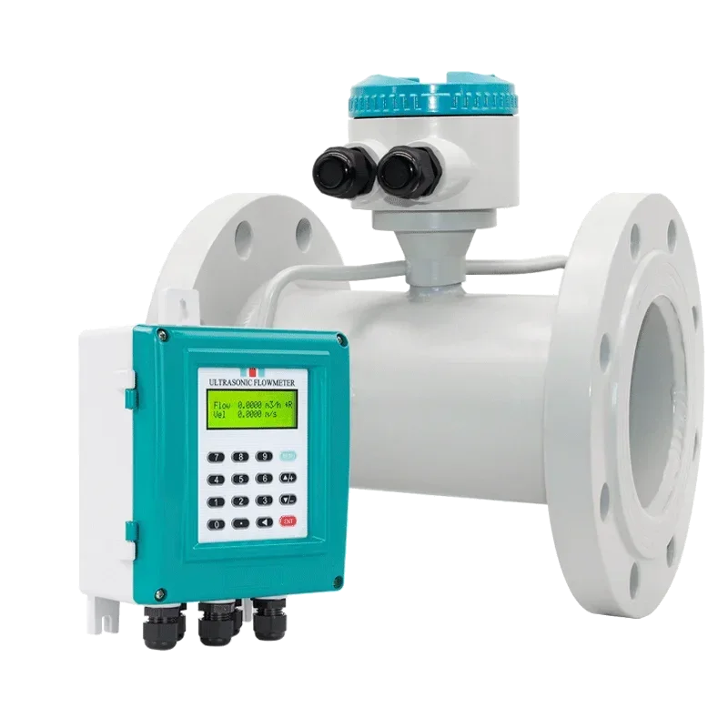 QTUF-200B transit-time clamp-on flow meter water flowmeter flow rate sensor cheap ultrasonic flow meter