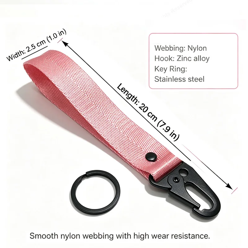 Mode Einfarbig Band Schlüsselbund Lanyard Business Geschenk Schlüssel Kette Männer Frauen Auto Schlüssel Strap Taille Brieftasche Schlüsselanhänger Schlüsselanhänger – Detail 9