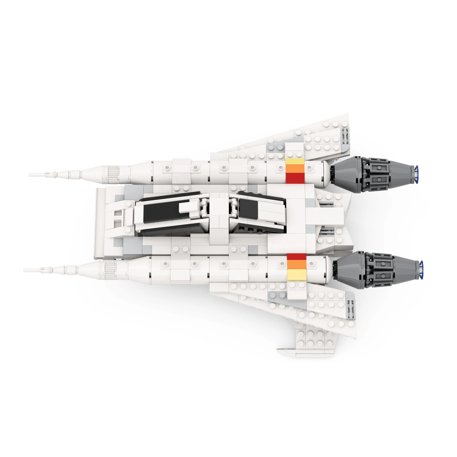 BuildMoc Buck Rogers Space Fighter Ship Model Building Block Toy MOC-48610 Battle Spaceship Building Brick Kit Boy Toy Gift