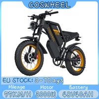 Electric Bicycle COSWHEEL GT20 PRO/MAX 3000W Dual Motor 48V 40AH Lithium Battery 20Inch Fat Tire Mountain Off-Road Electric bike