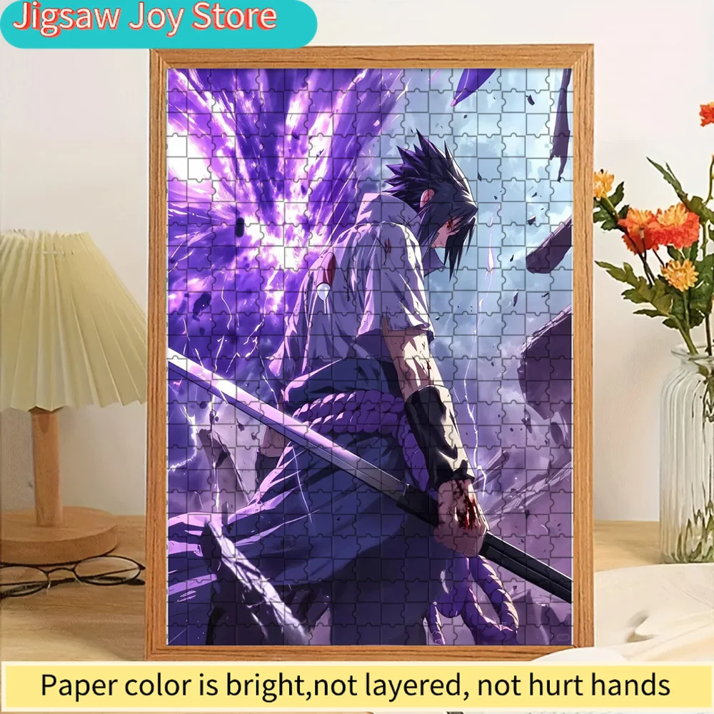 

Anime Sasuke Uchiha Purple Lightning Battle Scene Paper Puzzle, Premium Thick Paper Material, Vivid HD Printing, Educational Str