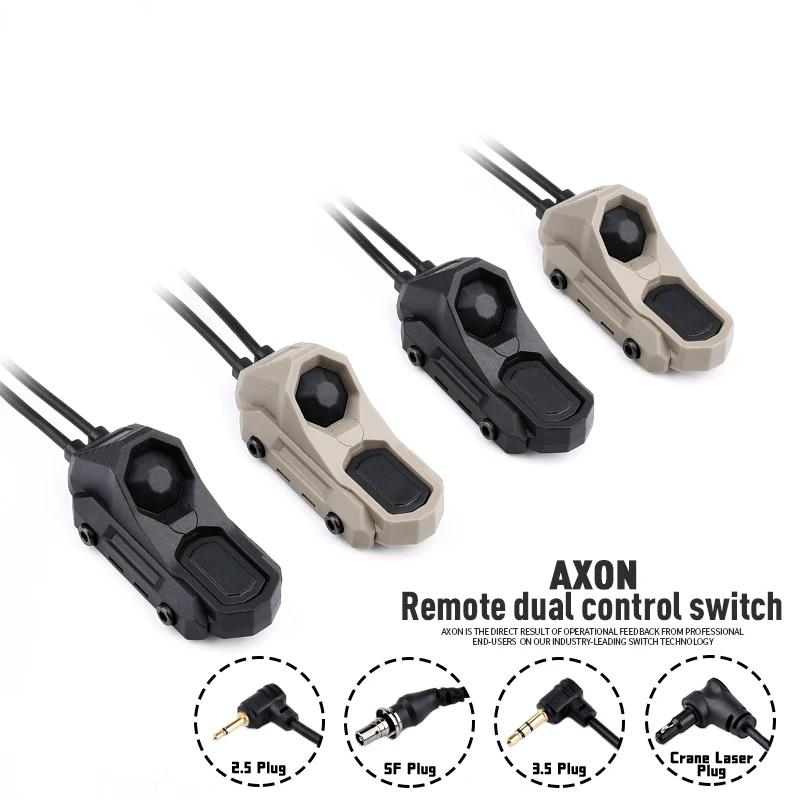 WADSN-Unidad de interruptores AXON tácticos de doble presión, interruptor SF/CRANE/2,5/3,5, botón de enchufe compatible con Mlol Keymod, 20mm, riel