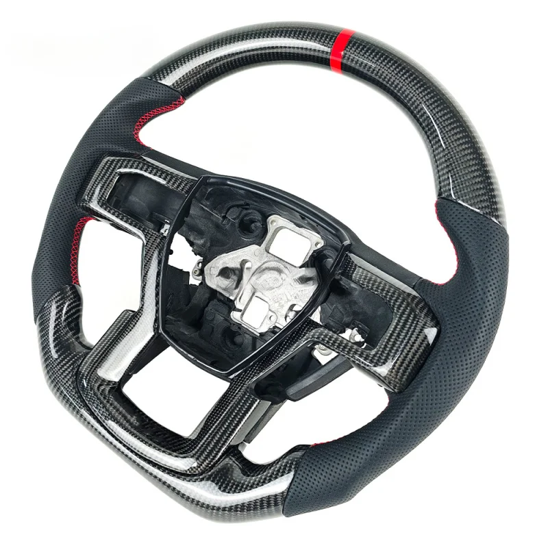 

Для Ford Ranger Raptor F150 изготовленный на заказ перфорированный кожаный руль из углеродного волокна