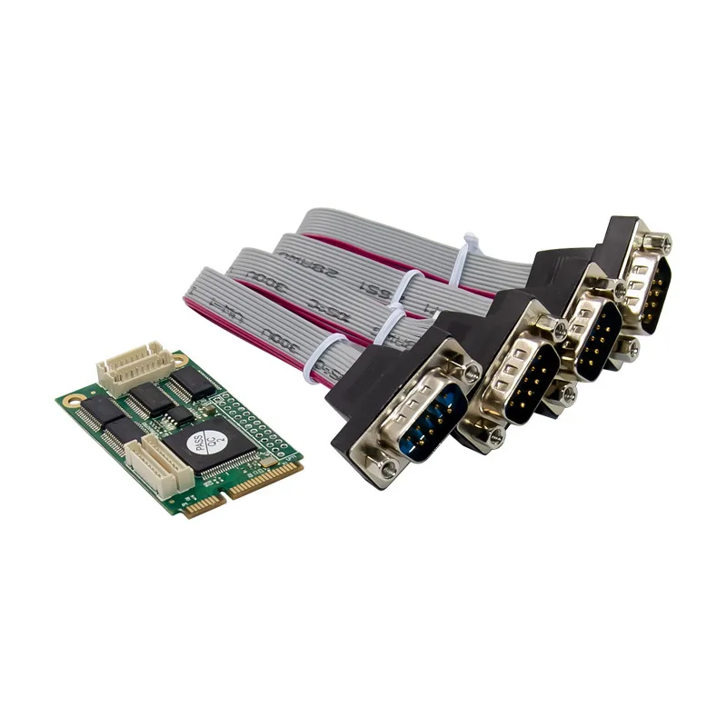 

Mini PCIE to 4 Ports rs232 Interface CH384L MINI PCI-E DB9 9pin Serial rs-232 Card Serial COM Expansion card mpcie 384 Chip