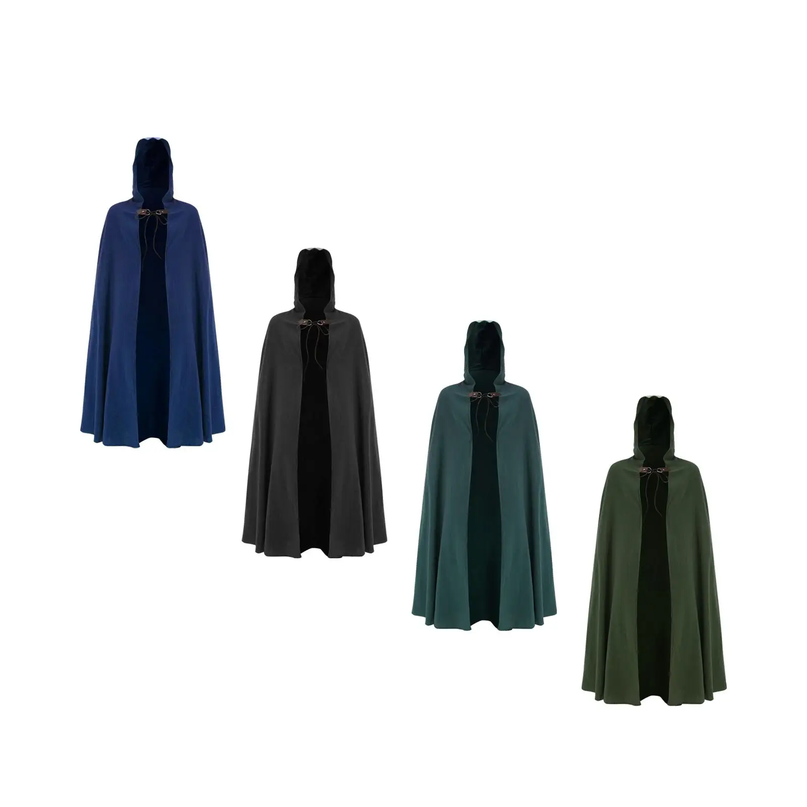 مقنعين كيب تأثيري الشرير القرون الوسطى كيب الساحرة كيب كيب زي ملحق للجنسين الكبار الرجال مرحلة الأداء لعب الأدوار