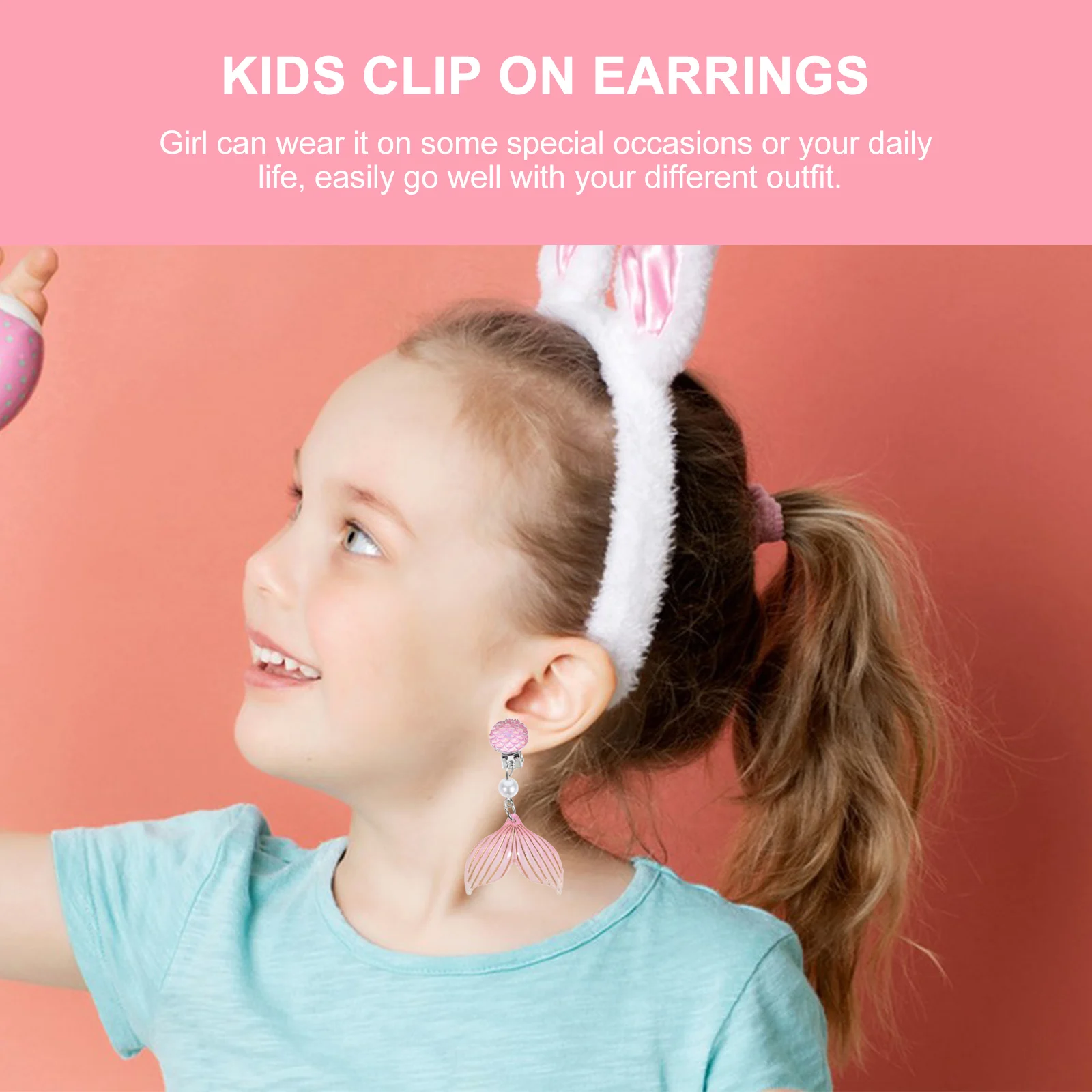 

Girls Clip On Earrings Cute Clips Lightweight Comfortable Easy Wear Festive Gift Ear Decorations Lovely Ear Jewelries For