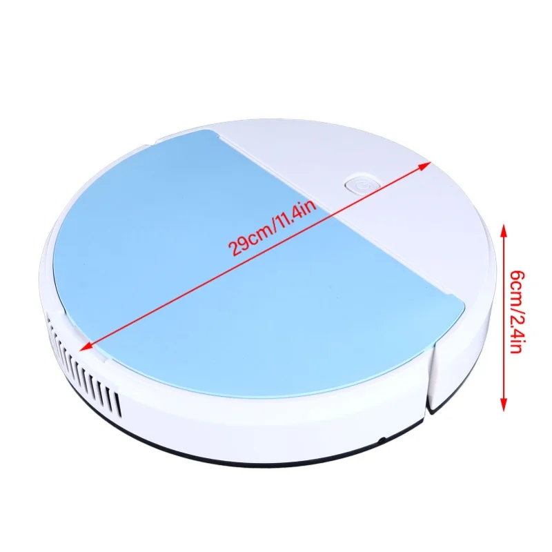 Robot Vacuum Cleaner With Light Powerful Suction Rechargeable Cordless Automatic Smart Sweeping Robot For Floor Carpet