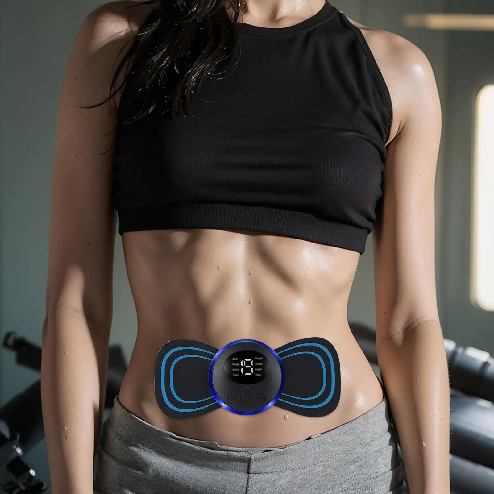 Portable Mini Massage Patch USB Rechargeable Full Body Sports Massager for Shoulder Neck Back Leg Whole Body