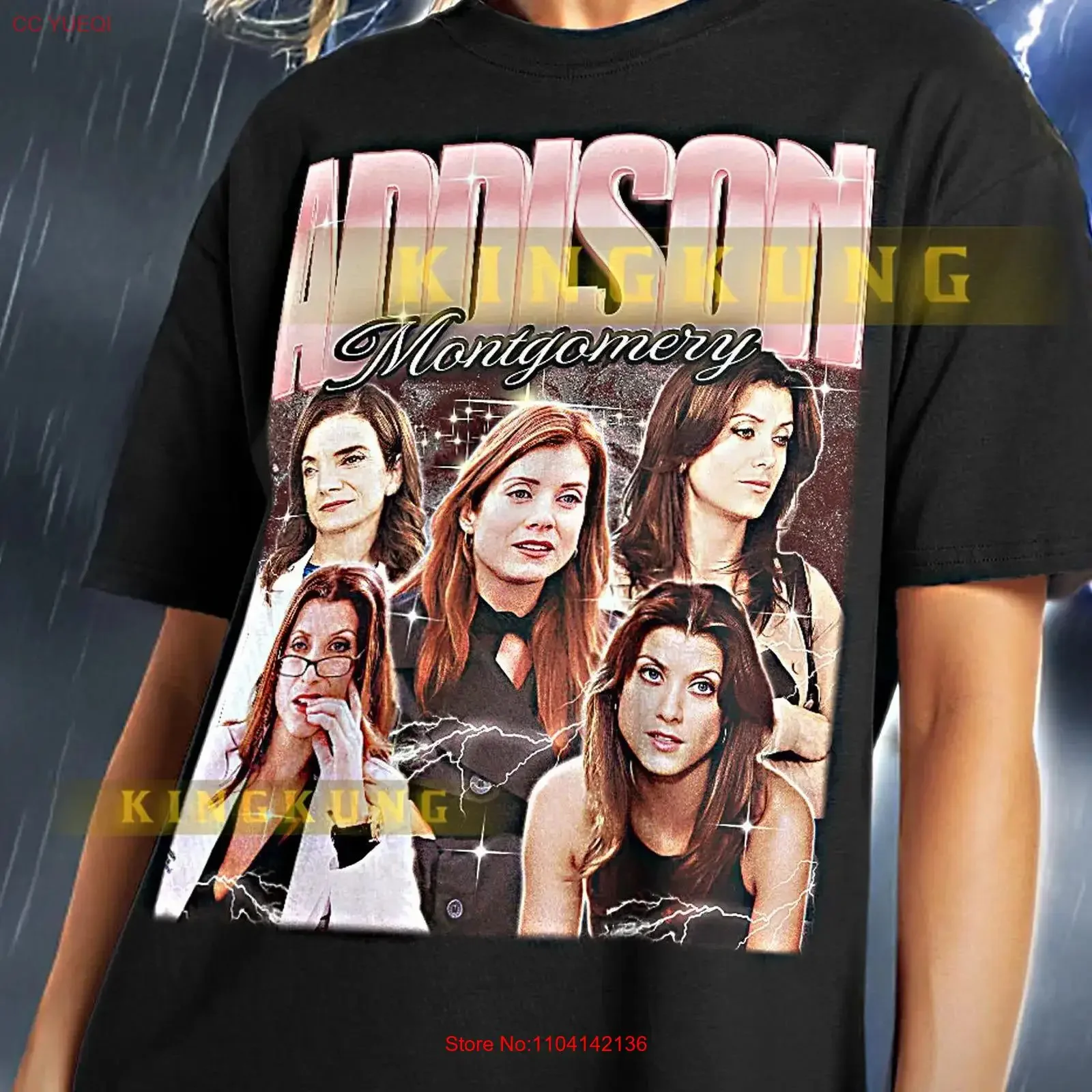 Addison Montgomery T Shirt Bootleg Vintage Retro 90s Saf vintage Washed Slightly Comfortable designer clothes Stretched