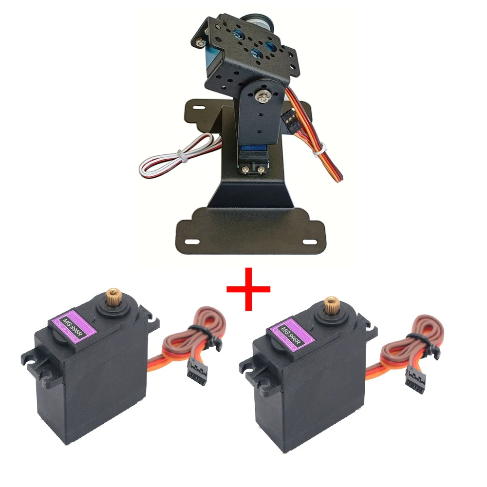 MG996 2-DURF-Rotationsroboter-Manipulator, mechanisches Gimbal-Set aus Metalllegierung für Arduino-Roboter mit programmierbarer PS2-Steuerung, DIY-Kit – Detail 5