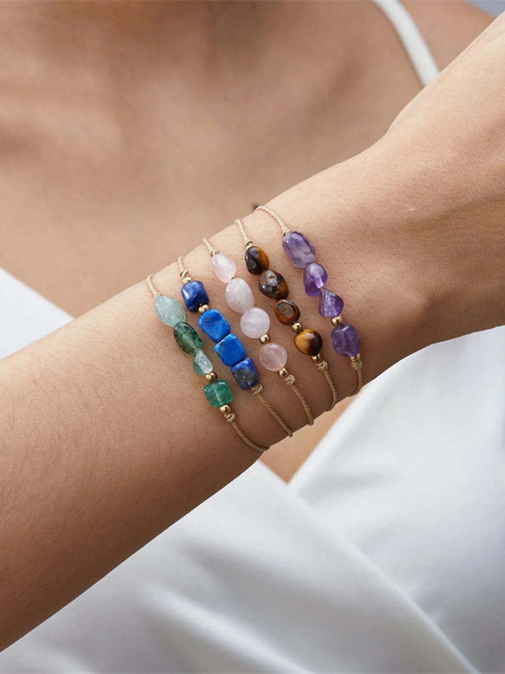 Pulsera de Cuentas de Cristal con Piedras de Nacimiento para Mujer, Piedra Natural Curativa, Chakra, Alivio de la Ansiedad, Joyería del Horóscopo del Zodiaco, Regalo