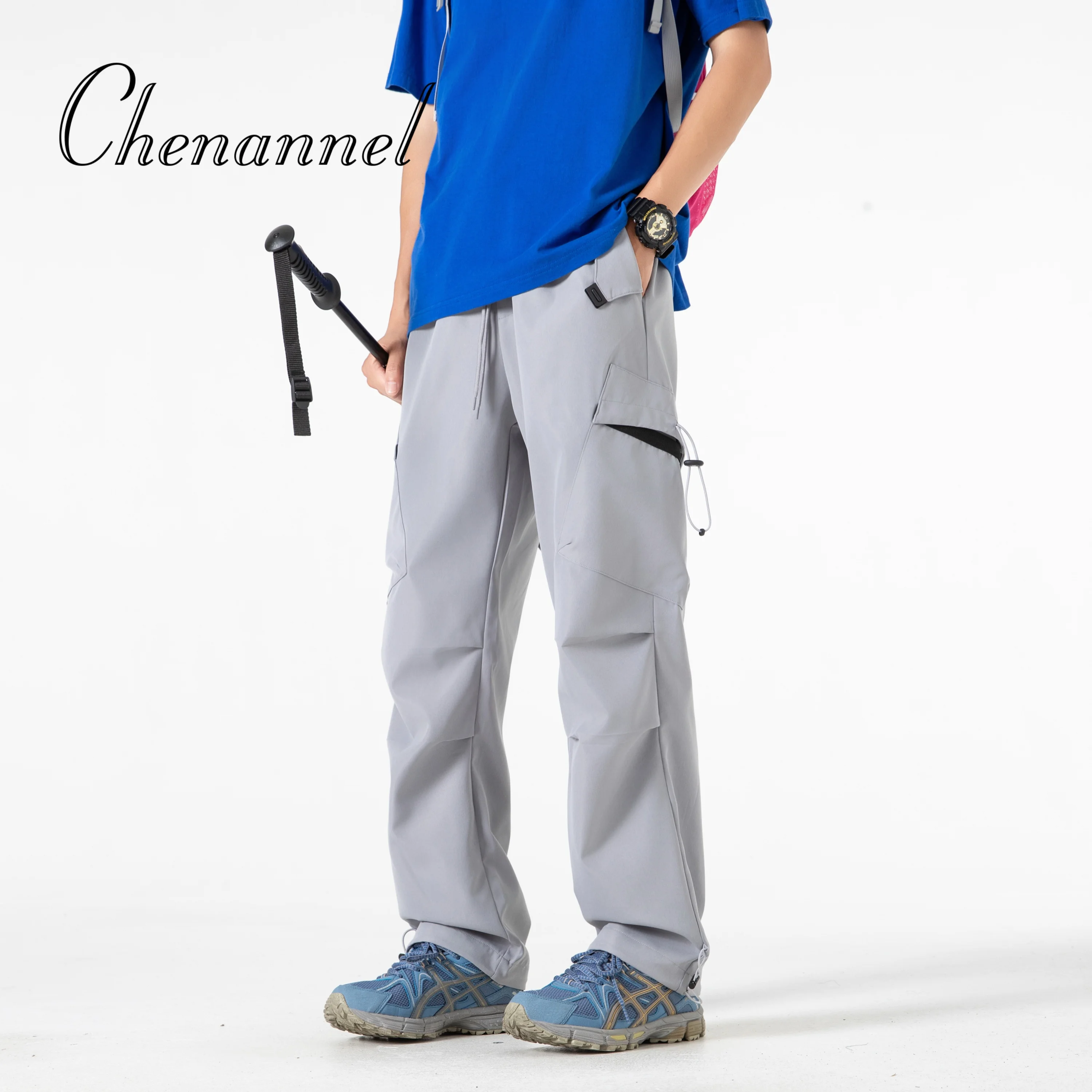 

Men's Casual Cargo Sweatpants Spring Autumn Waist Drawstring Joggers Hiking Tactical Pants for Men with Pockets