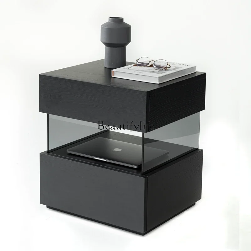 

12Nordic wind bedside cabinet simple modern bedroom bedside storage side few