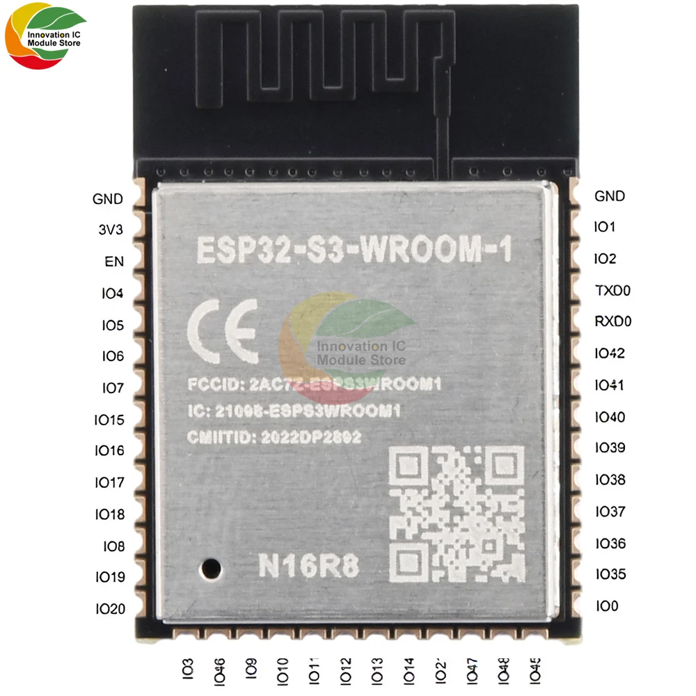 ESP32-S3-WROOM-1 N16R8 N8R2 WiFi Bluetooth 5,0 Модуль макетной платы 32-разрядный двухъядерный MCU модуль