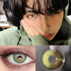 KSSEYE 2pcs Myopic Contact Lenses Color Contact Lenses Contact Lenses With Diopter Natural Green Black Red Lenses Fast Shipping