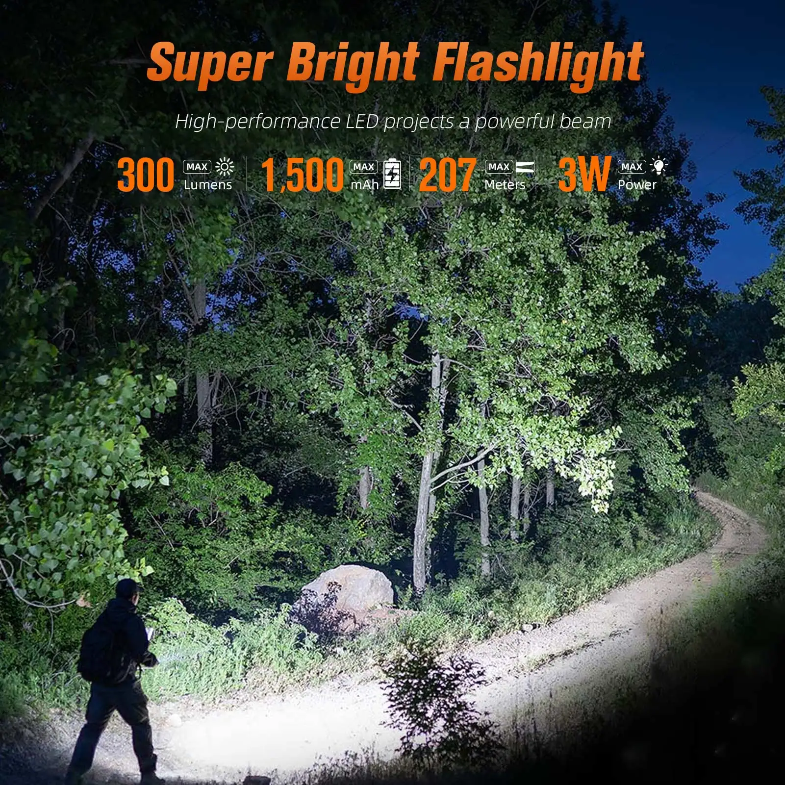 SUPERFIRE A5/A5-L2 LED Rechargeable Flashlight Super Bright Mini Aluminium Alloy Flash light Portable Household Outdoor Torch