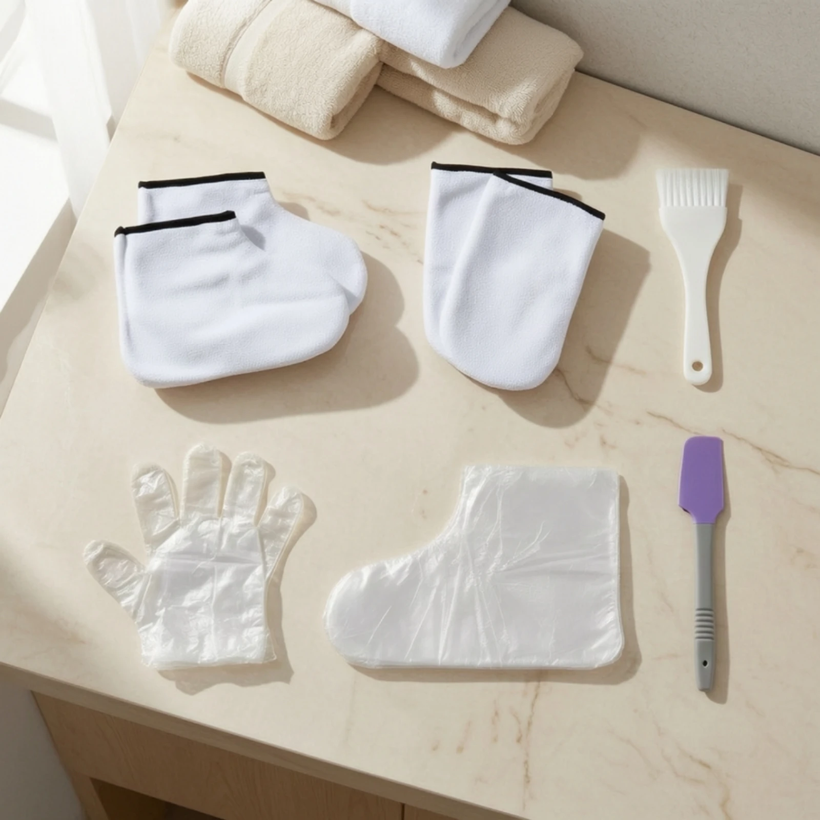 Paraffin Bath Accessory Set Skin-Friendly Waxing Kit with Cloth Covers Paraffin Treatment Kit Salon-Style Gentle