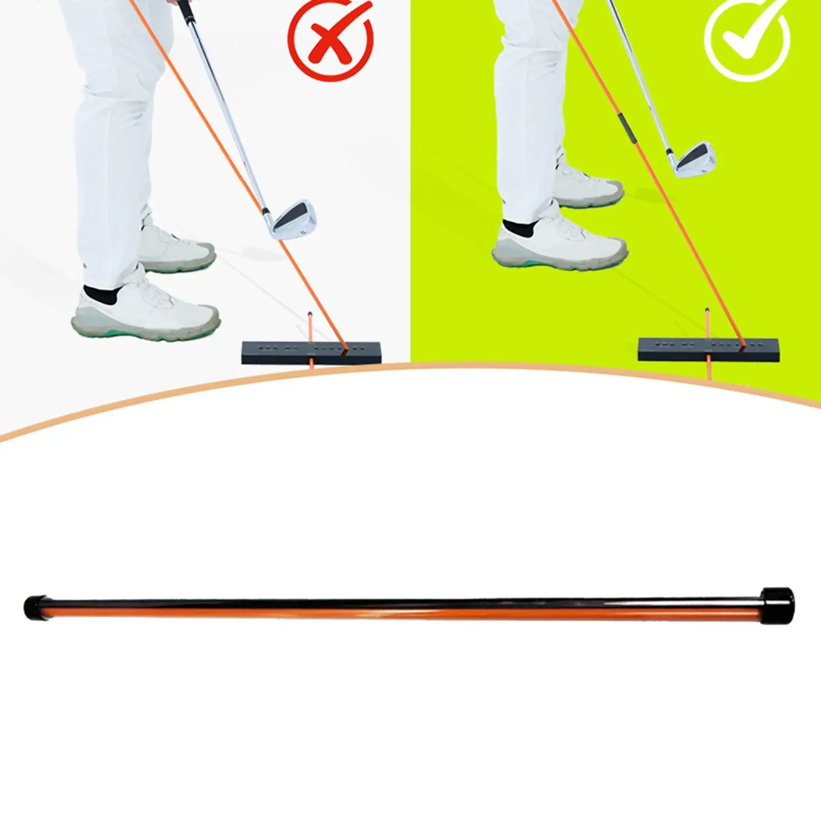 

Portable Golf Swing Trainer Practice Rod Holder Adjustable Angle Training Aid for Skill Enhancement at Home Golf