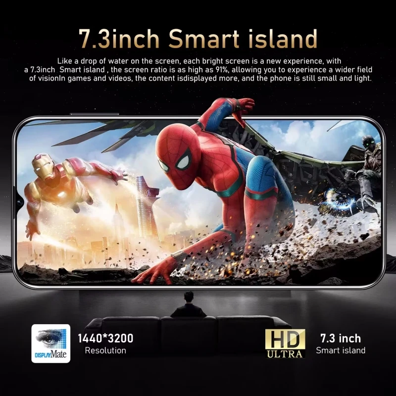 NEUES M8 Pro Smartphone 5G 7,3 Zoll Snapdragon 8gen3 22G+2TB Handy Dual SIM Mobiltelefone 8000mAh Android 14 entsperrt