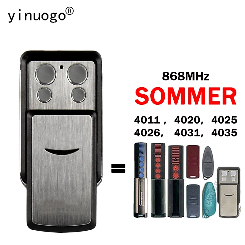 

SOMMER 4026 TX03-868-2 4020 TX03-868-4 4035 4031 4025 4011 APERTO 4025 4021 Garage Door Opener Remote Control Keychain 868MHz