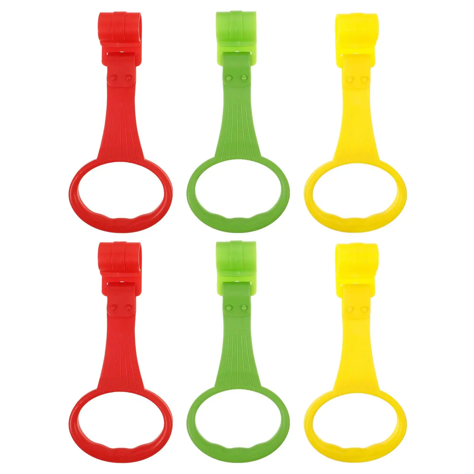 

6 Pcs Crib Hanging Rings Pull Up Hoop Toddler Stand Ring Playpen Tools Baby Bed Stand Up Rings Comfortable Grip