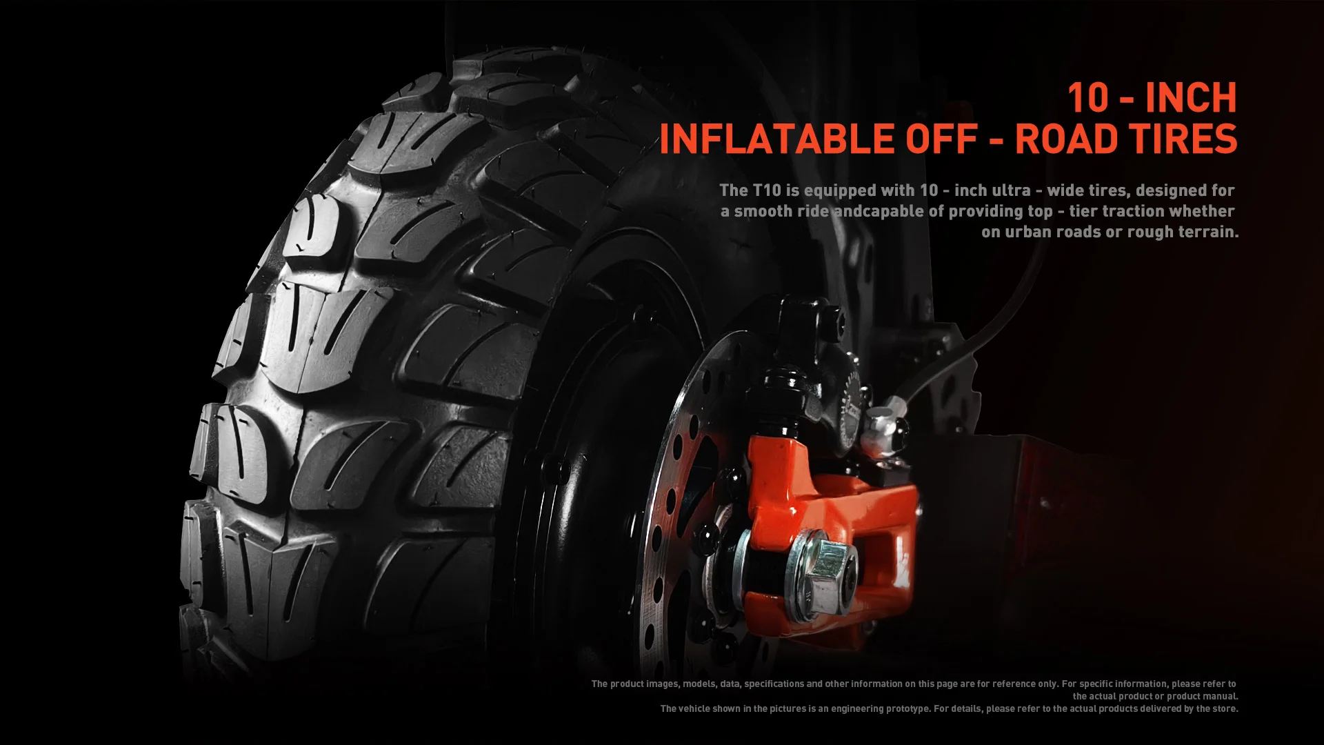 JOYOR T10 Elektroroller für Erwachsene, 60V18AH Akku, 10-Zoll-Offroad-Reifen, All-Terrain-Elektroroller – Detail 12