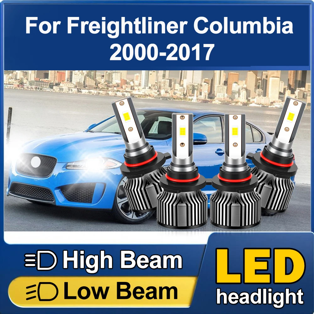 

3570 CSP 6500K white LED Headlight Kit 9005 9006 High/Low Lamp Bulb Super Bright Headlamps For Freightliner Columbia 2000-2017