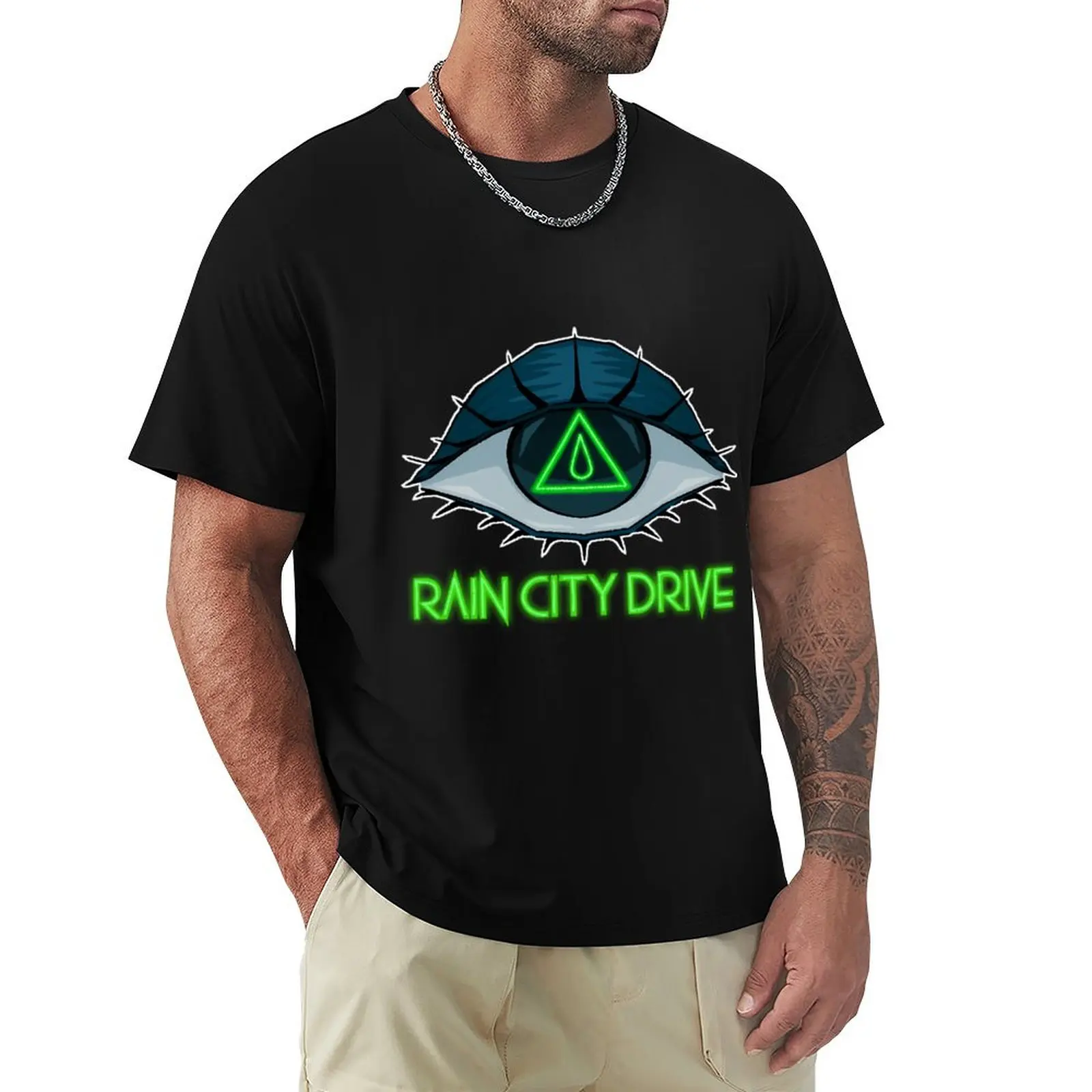 

Rain City Drive T-Shirt anime t shirts blue archive man t shirt heavyweight t shirts for men