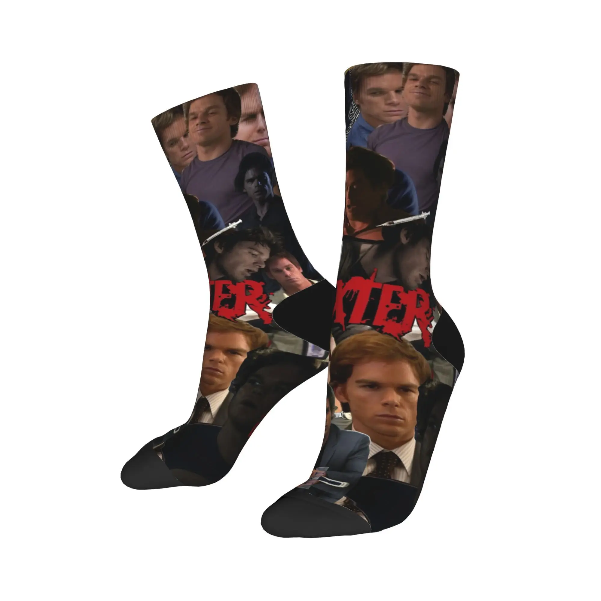 Dexter Morgan  Blood Never Lies Socks Men Women Funny Happy  Socks Novelty Spring Summer Autumn Winter Middle Tube Sock